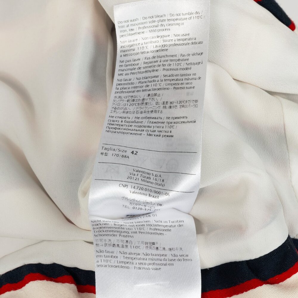 Valentino Resort 2014 White & Navy Striped Wool & Silk Peplum Jacket - Picture 11 of 11